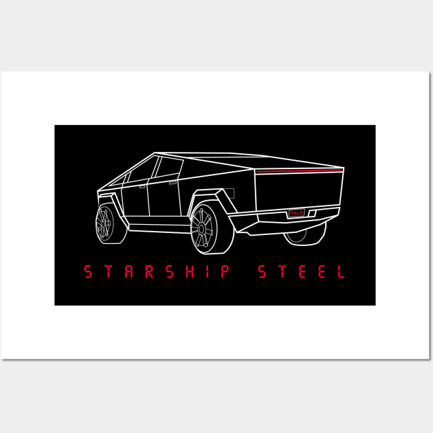 Starship Steel Wall Art by Sirenarts